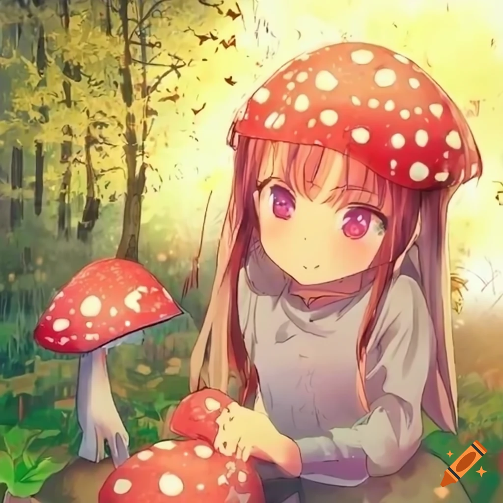 Anime Art | Mushroom drawing, Character design, Anime