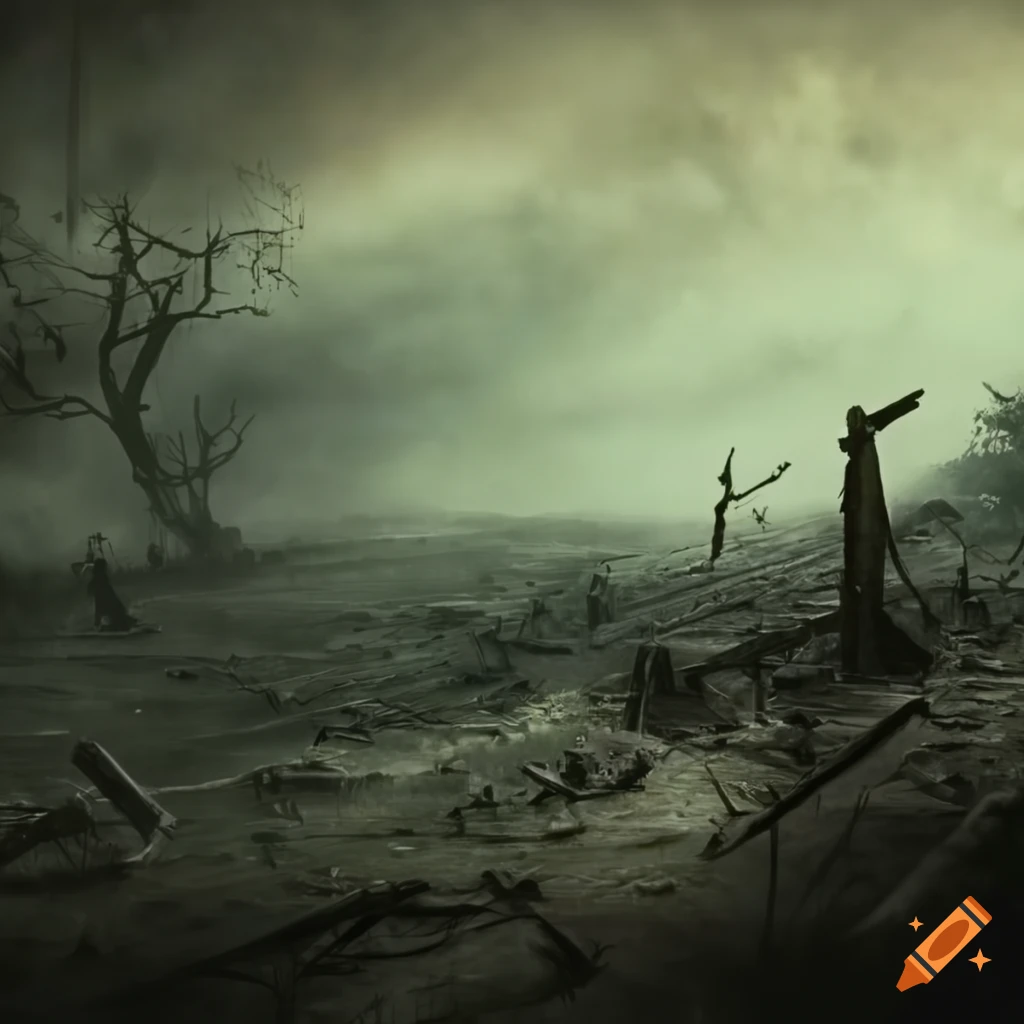 photo-of-a-desolate-world-war-1-battlefield