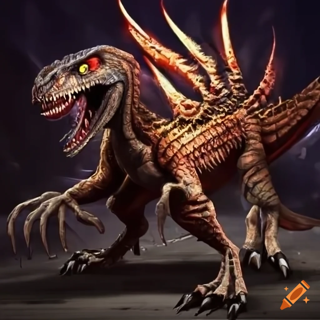 Toxic Raptor Illustration of a chaotic raptor on Craiyon