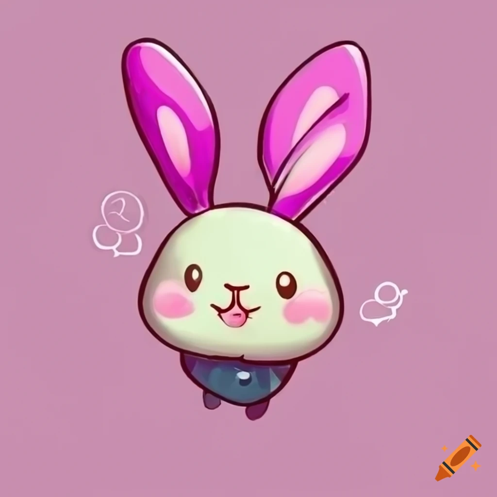 Gigantic pink bunny pokemon on Craiyon