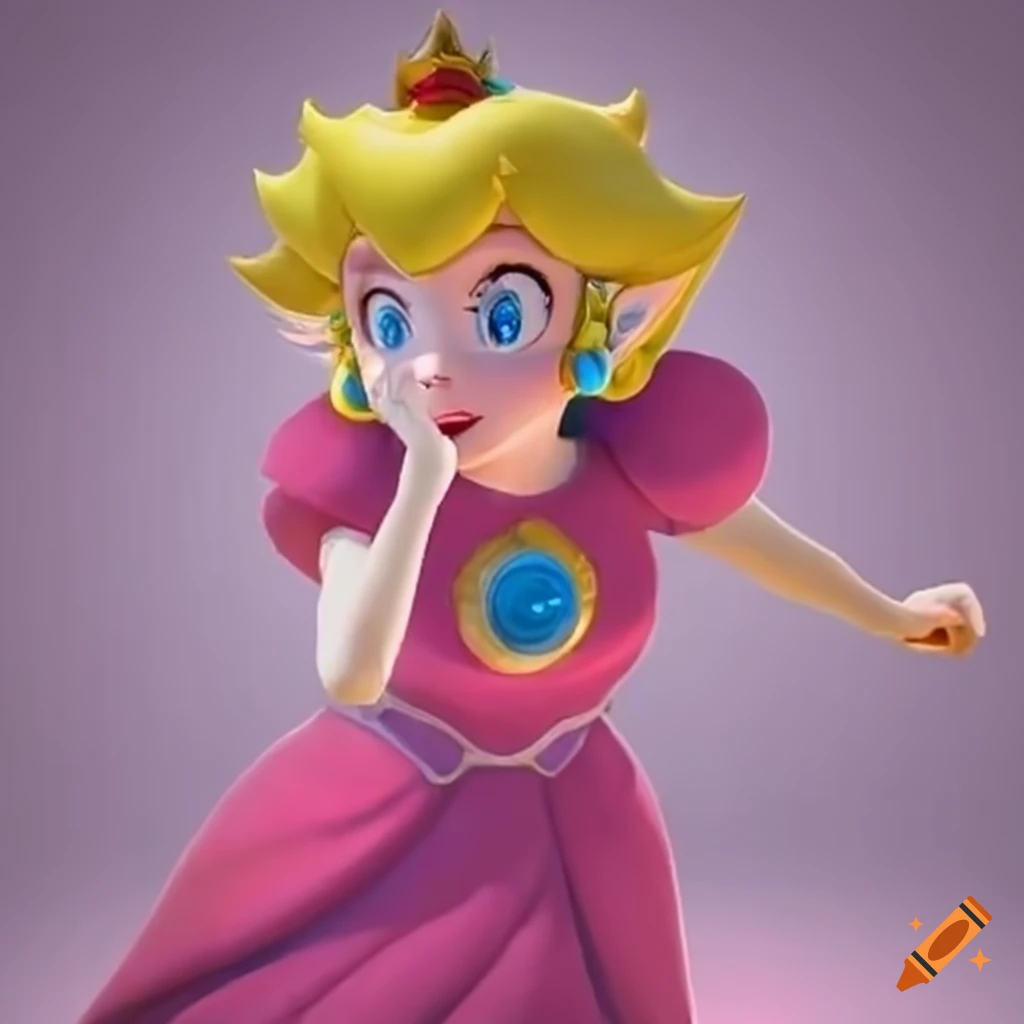 cosplay of Princess Peach and Link in a ballroom