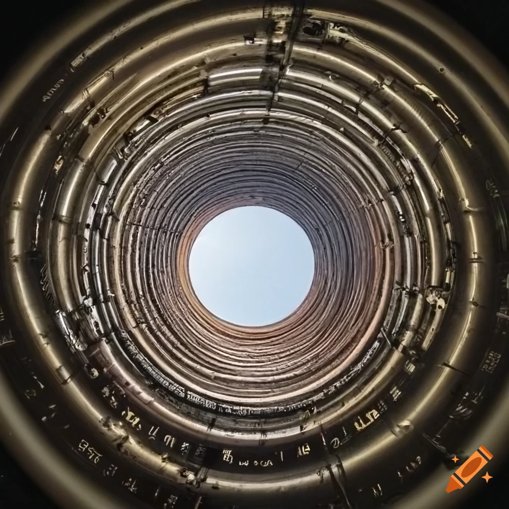 fisheye photo of light at the end of a tunnel