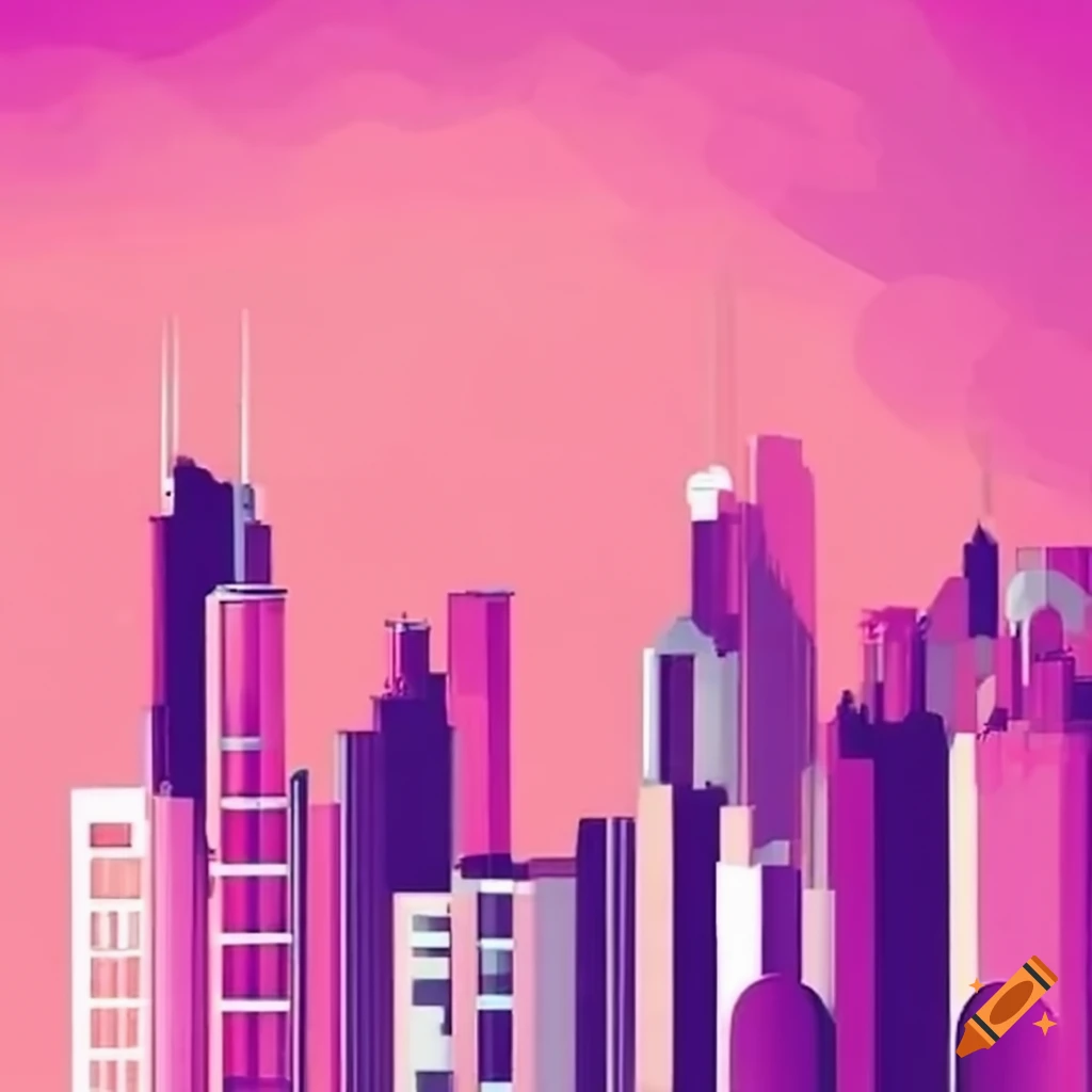 pink modern city