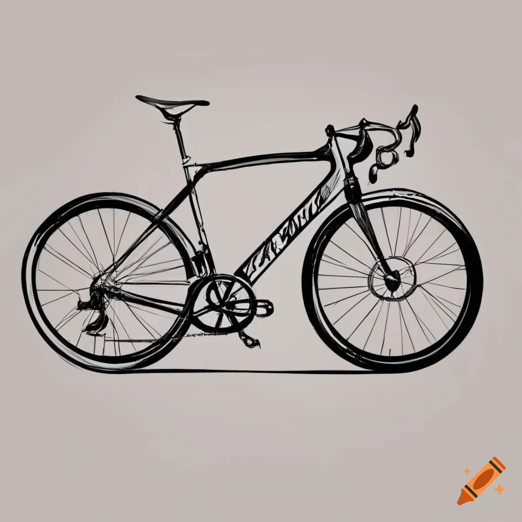 Bike frame sketch Royalty Free Vector Image - VectorStock