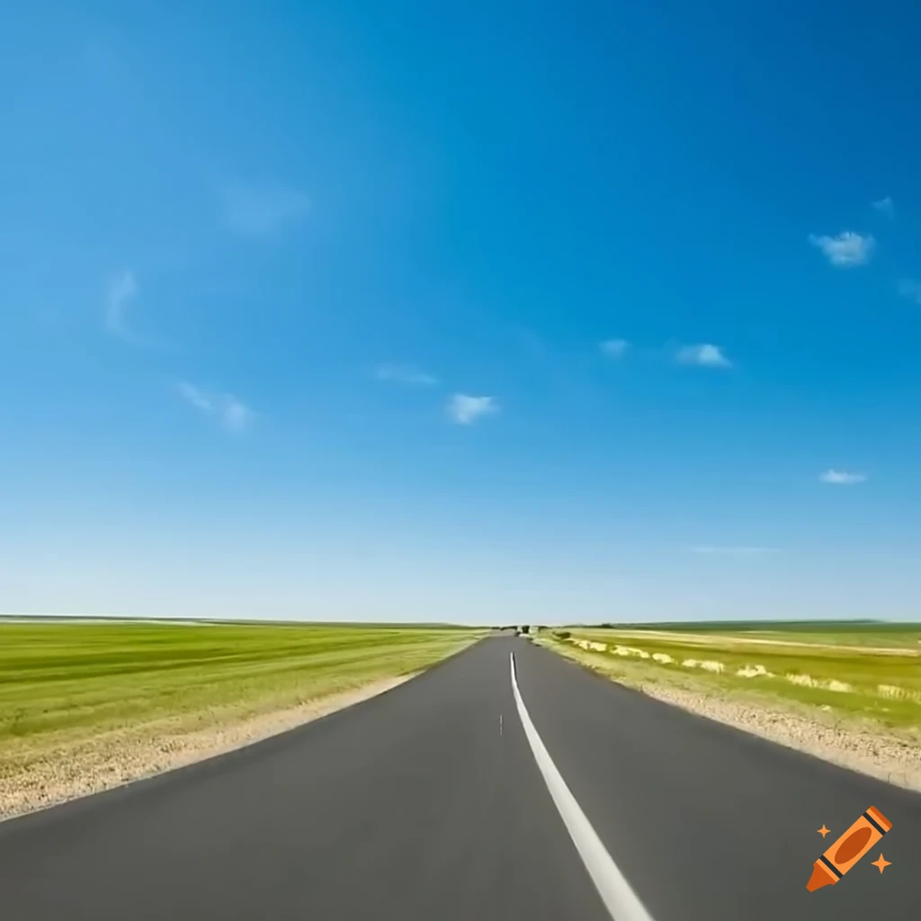 driving through scenic Nebraska