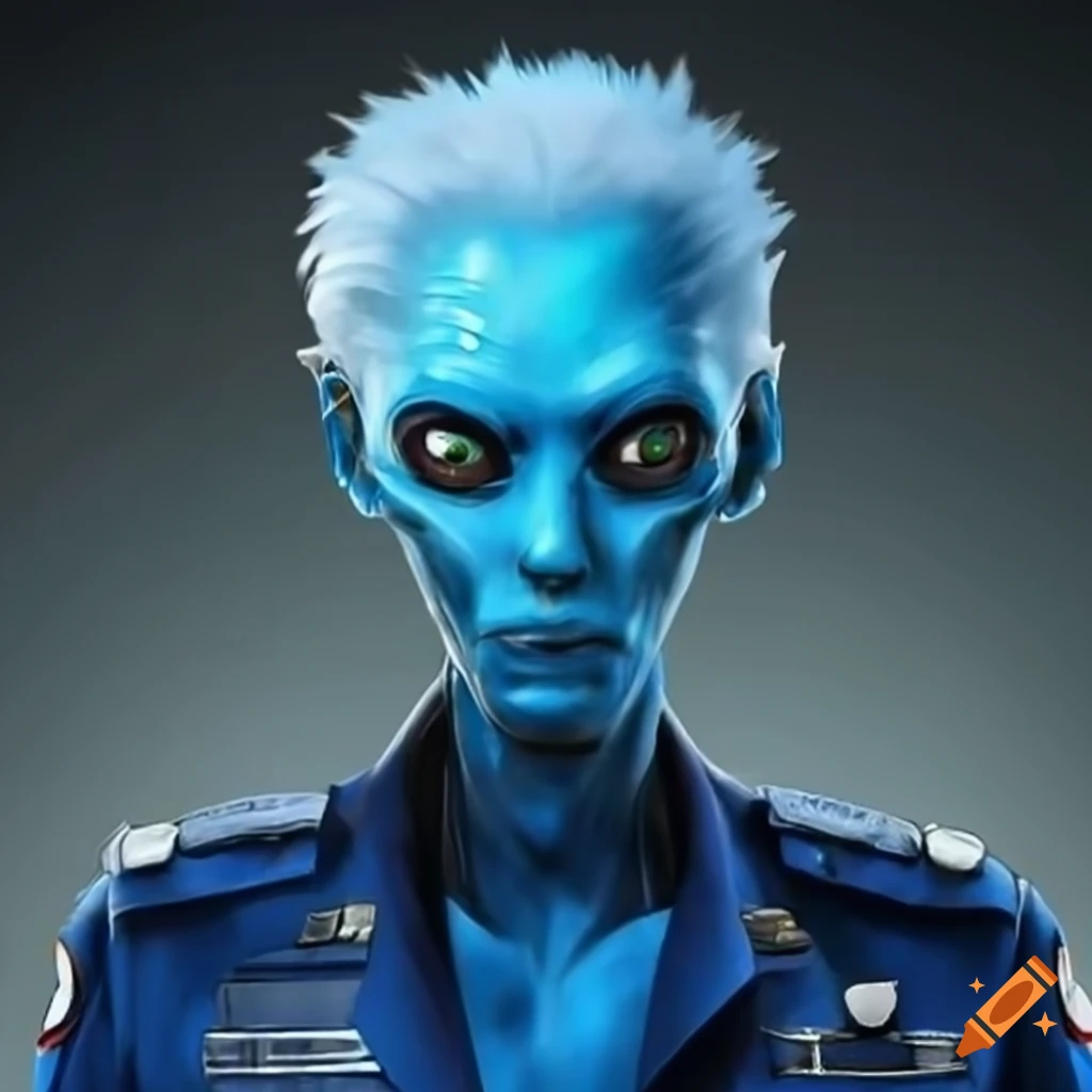 Romantic Blue Skinned Alien Man posing. Stock Photo by ©purplestar 249144178
