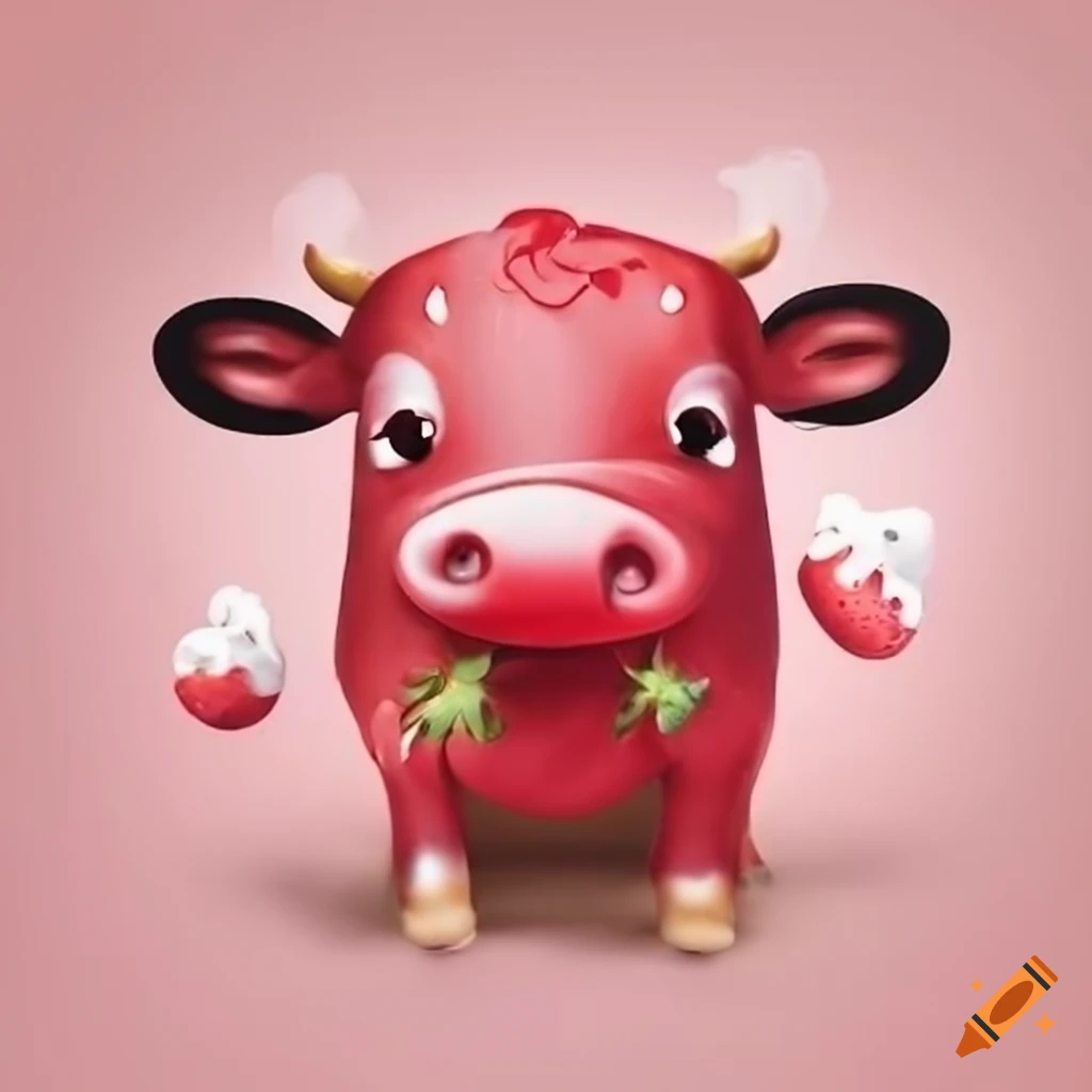Strawberry cow on Craiyon