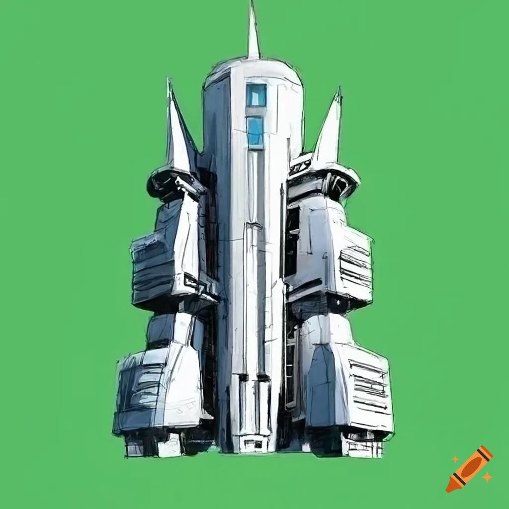 concept art of a futuristic alien skyscraper
