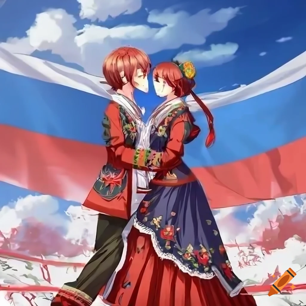 russia flag perspective anim