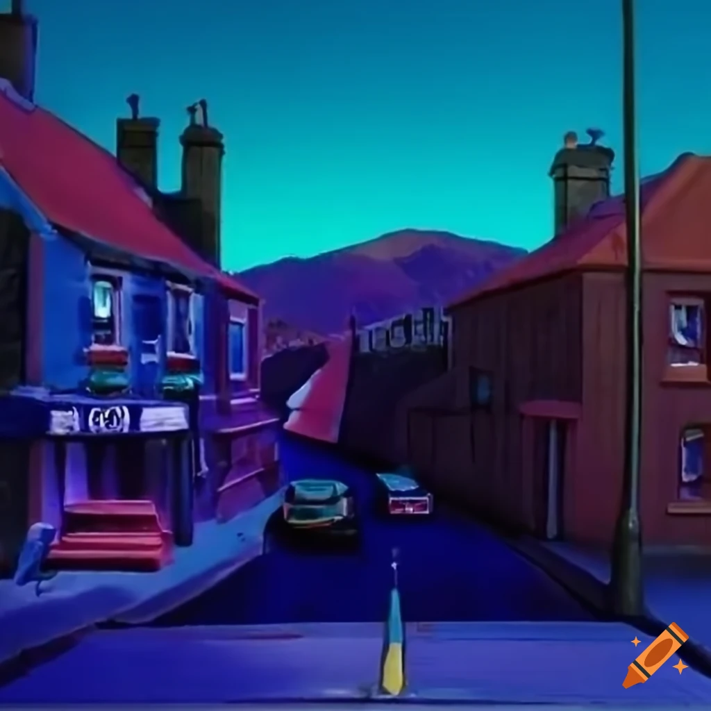 vibrant 1990s chillwave diorama