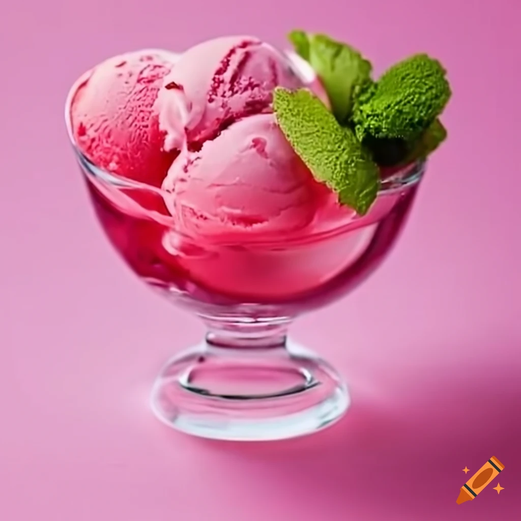 Delicious Ice Cream In A Glass Cup On Craiyon