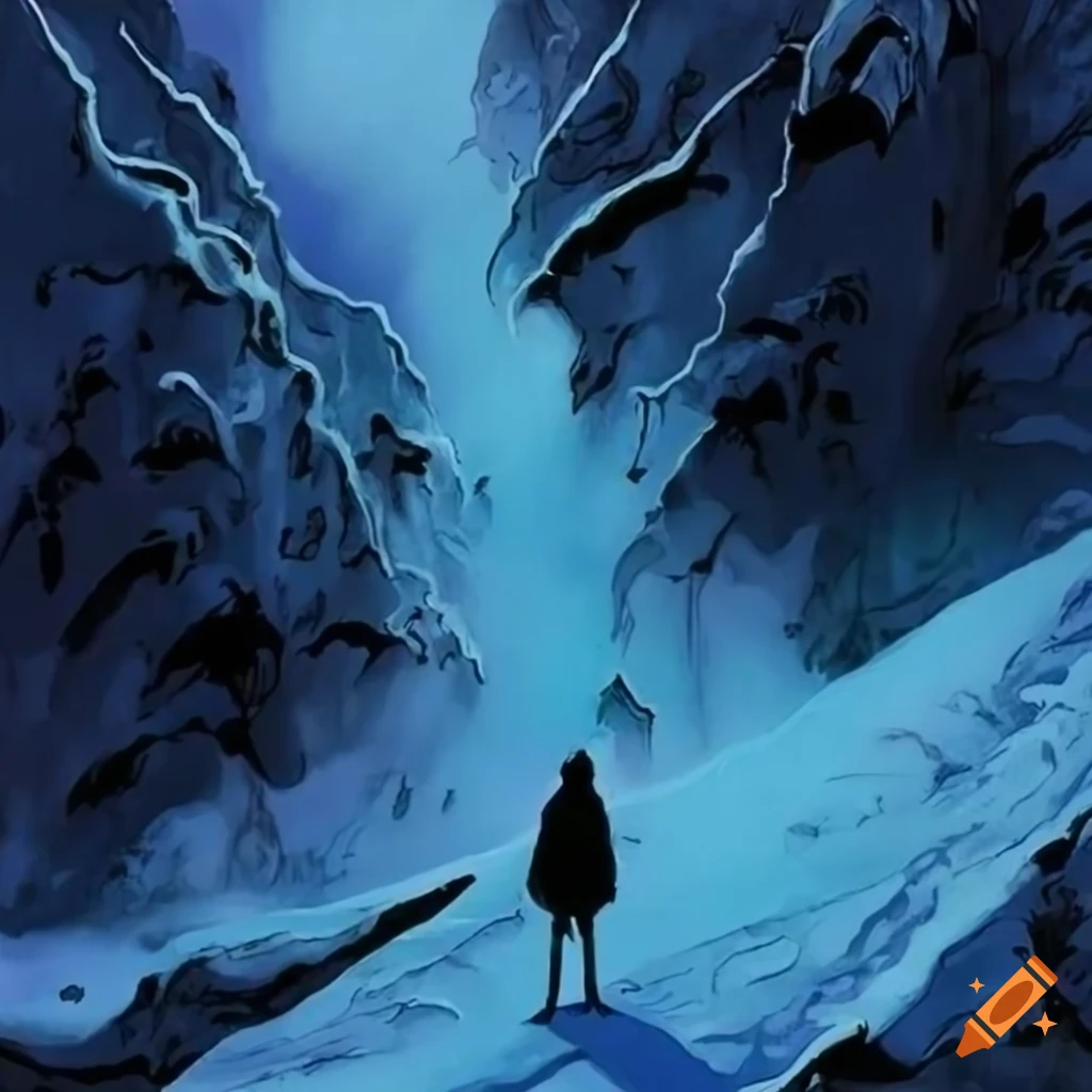 illustration of a villainess in a mountain valley