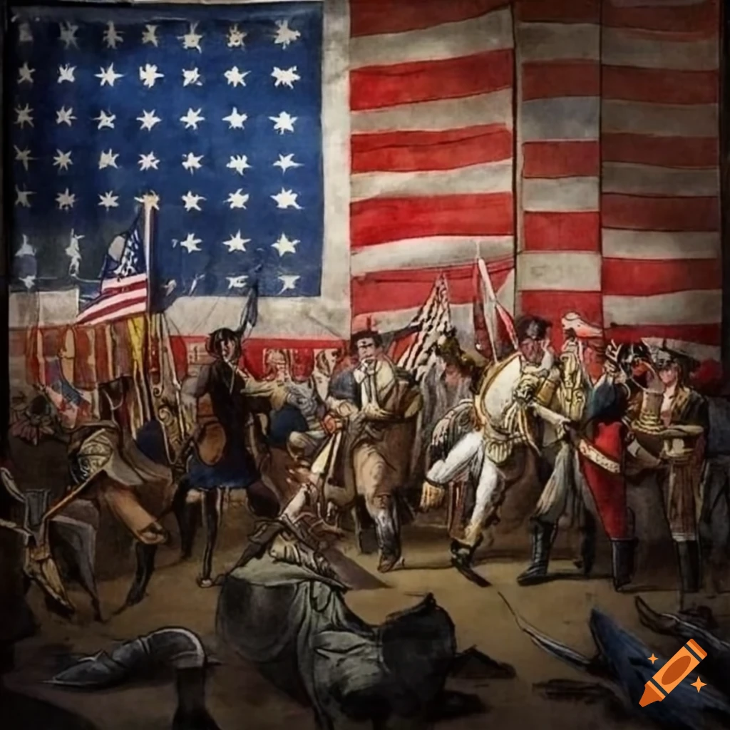 Illustration Of Important Events Leading To The American Revolution On 