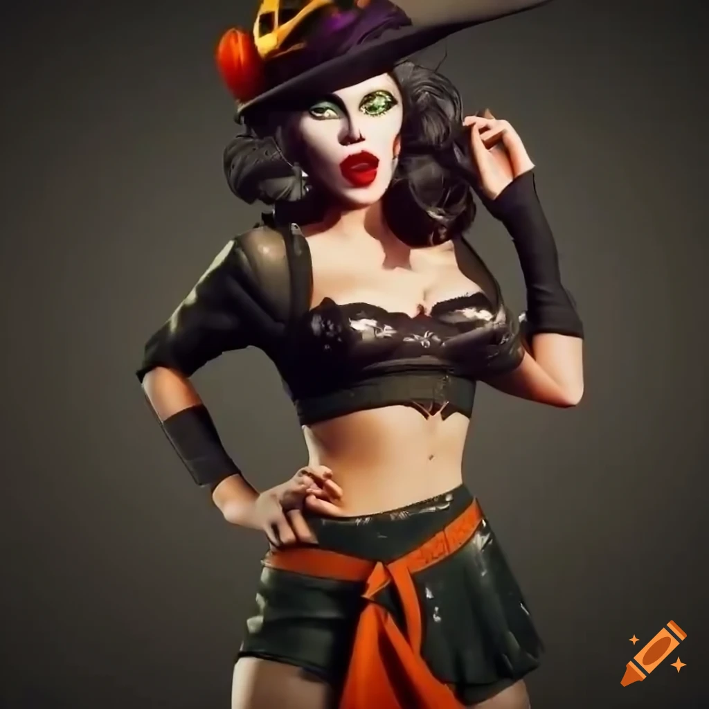 high definition vintage Halloween pinup