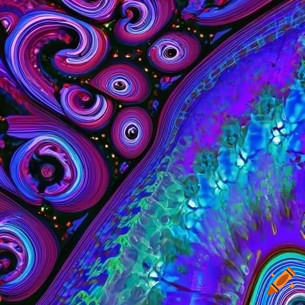 vibrant tessellated artwork with a white and blue planet