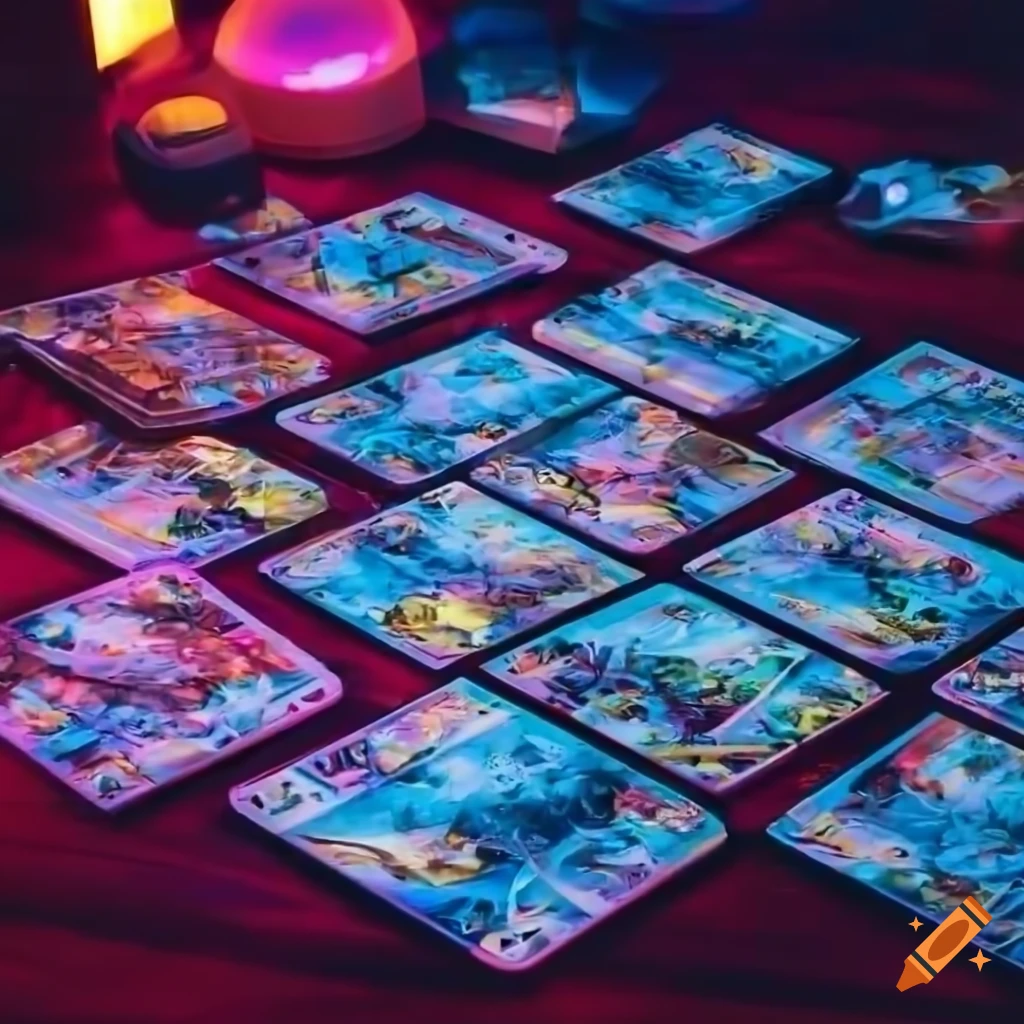 Cyberpunk Style Video Cover With Pokemon Cards On Table On Craiyon cyberpunk-style-video-cover-with-pokemon-cards-on-table-on-craiyon