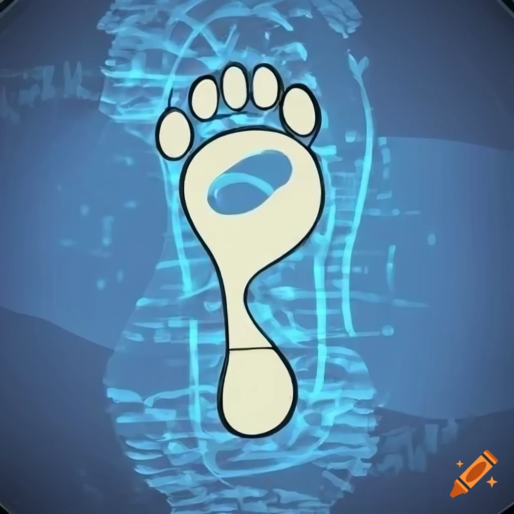 Creative illustration of digital footprint concept