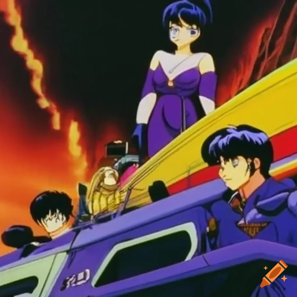 a nostalgic cyberpunk anime scene