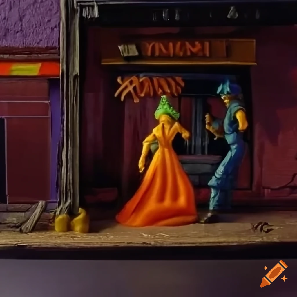 vibrant 1990s chillwave diorama