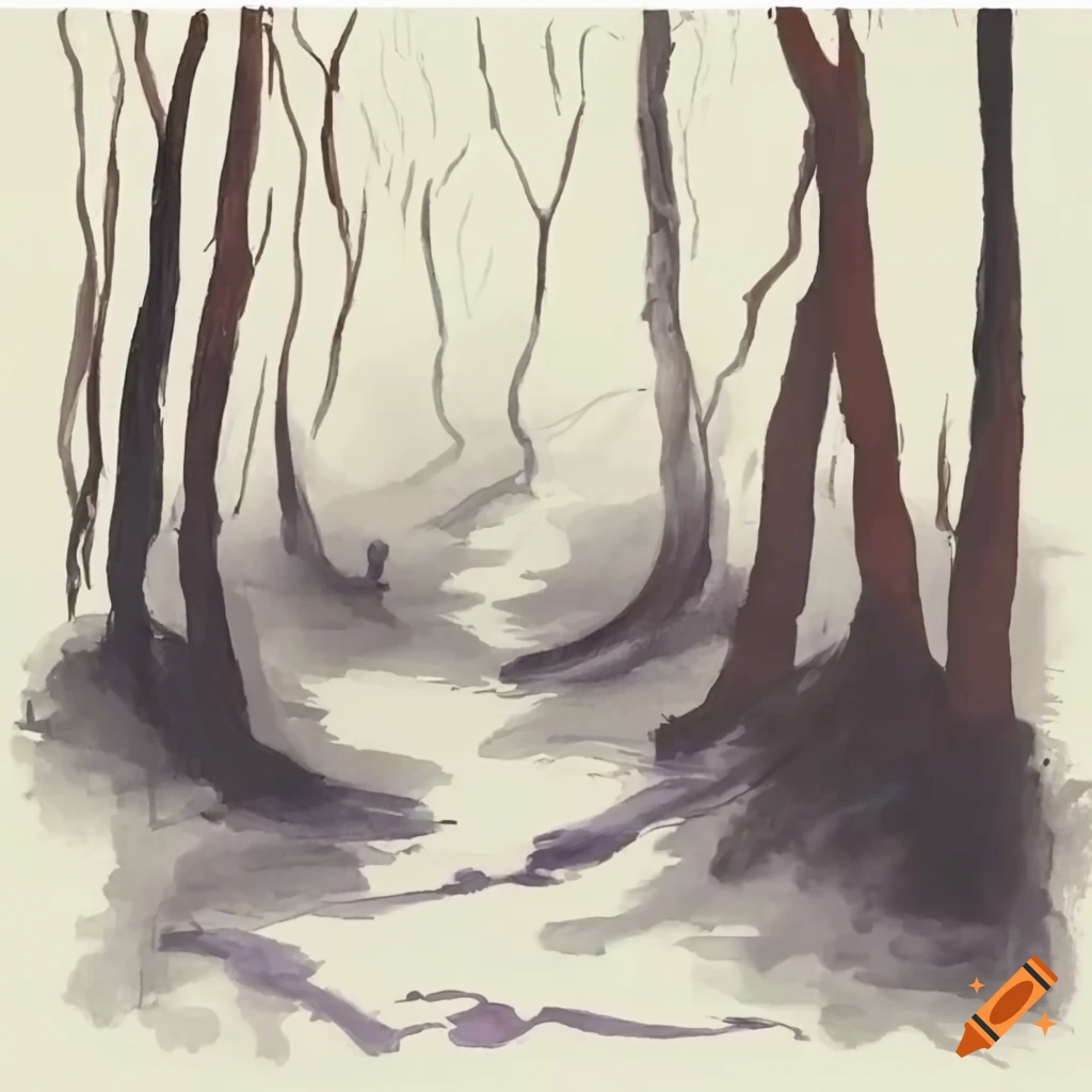 path through a foreboding landscape