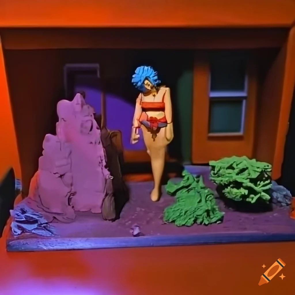 vibrant 1990s chillwave diorama