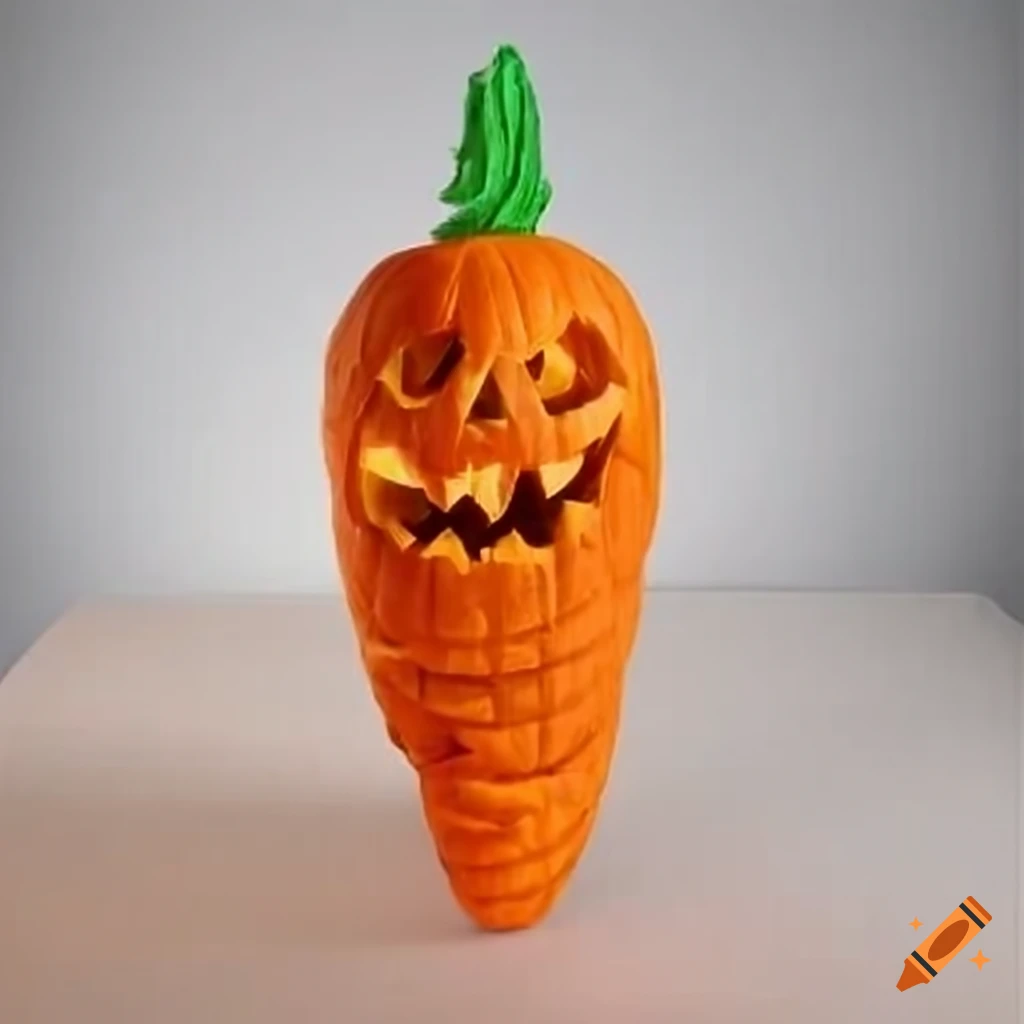 Realistic carved carrot for halloween on Craiyon