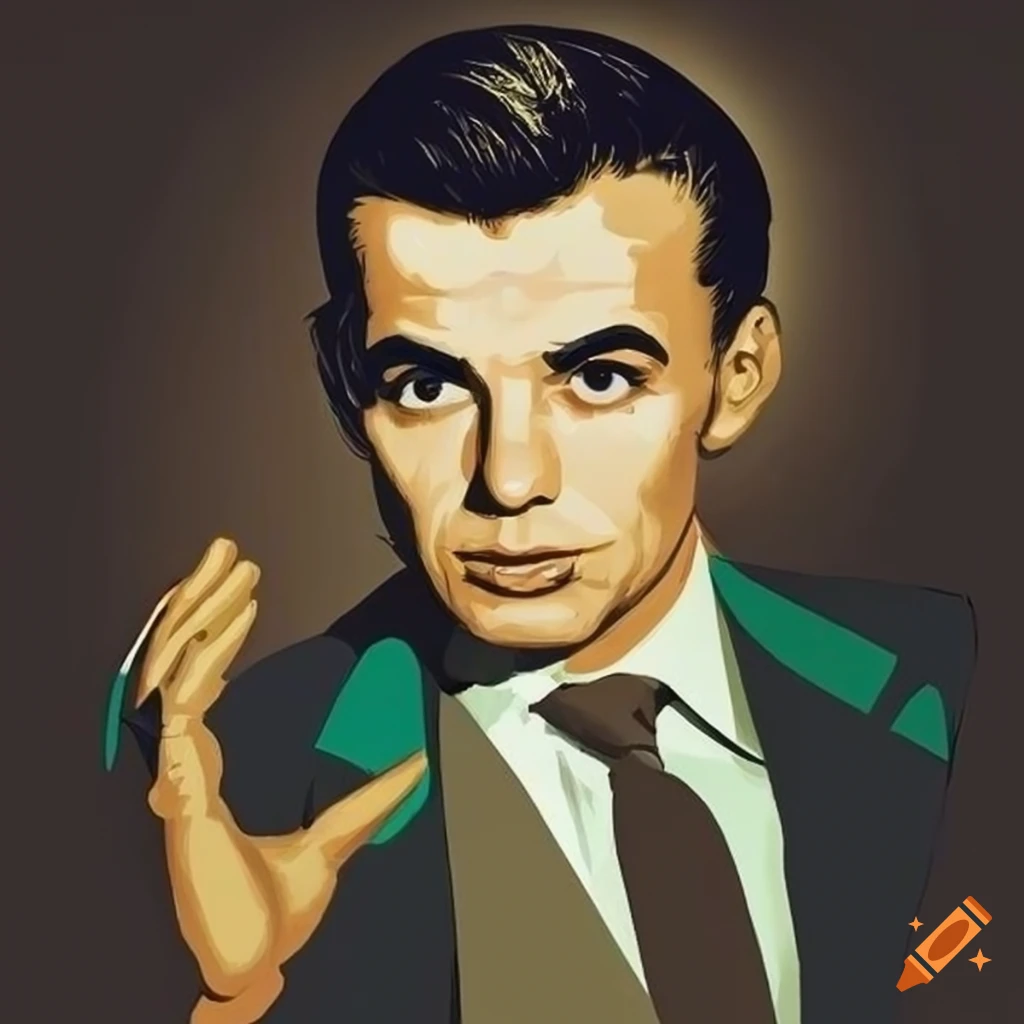 retro artwork of a stylish businessman