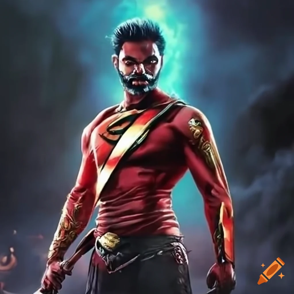 Indian superhero illustration on Craiyon