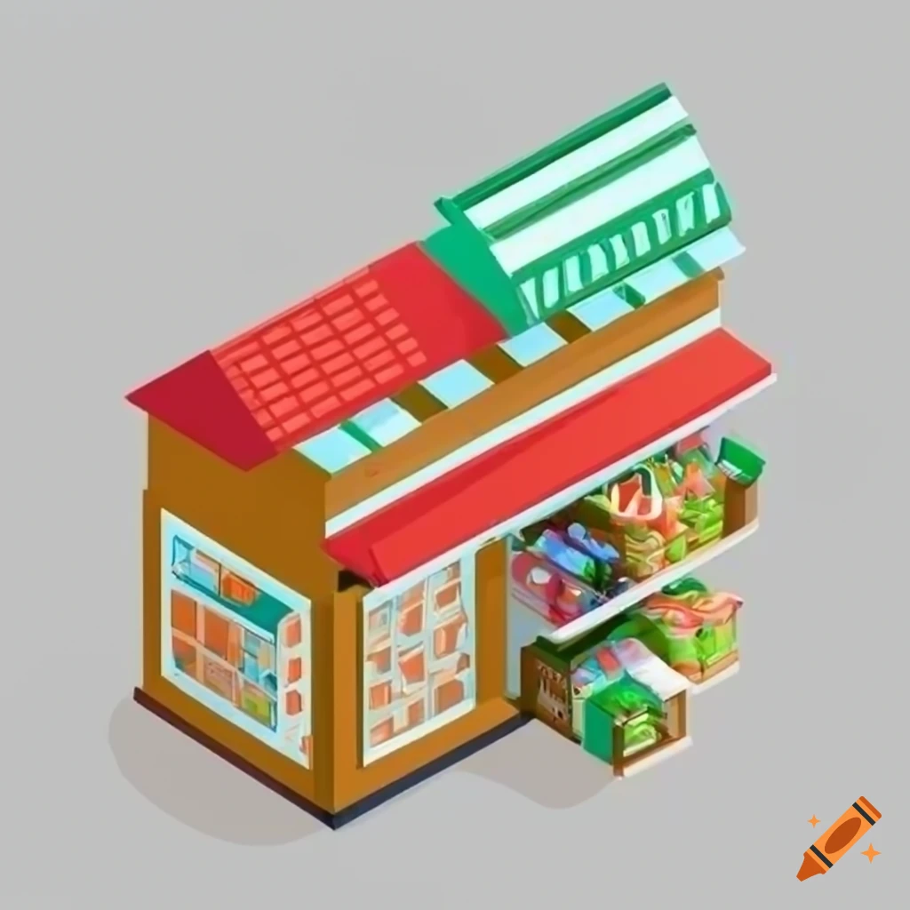 isometric-illustration-of-a-grocery-store-on-craiyon