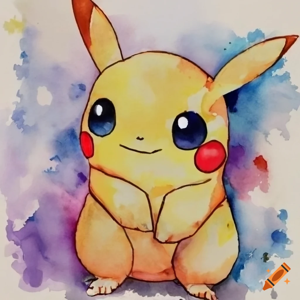 watercolor artwork of a Pokemon