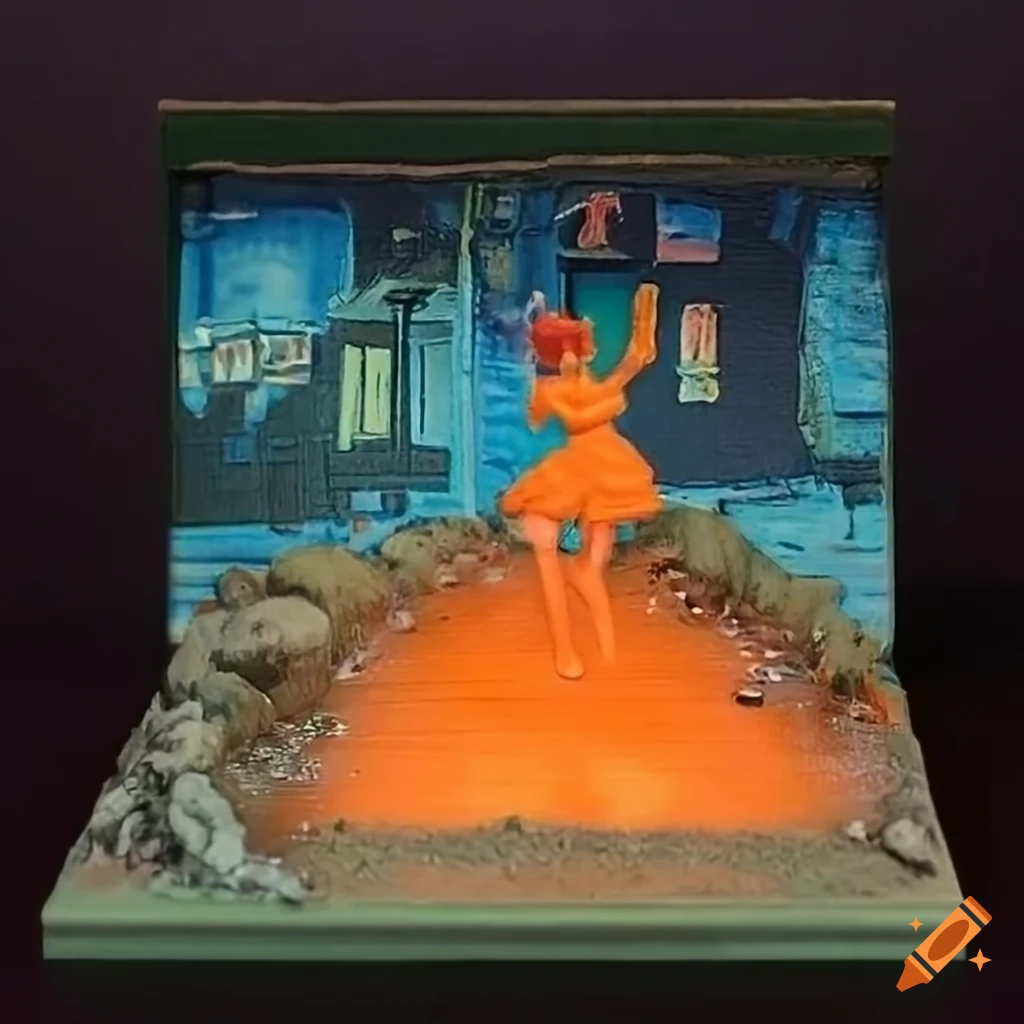 vibrant 1990s chillwave diorama