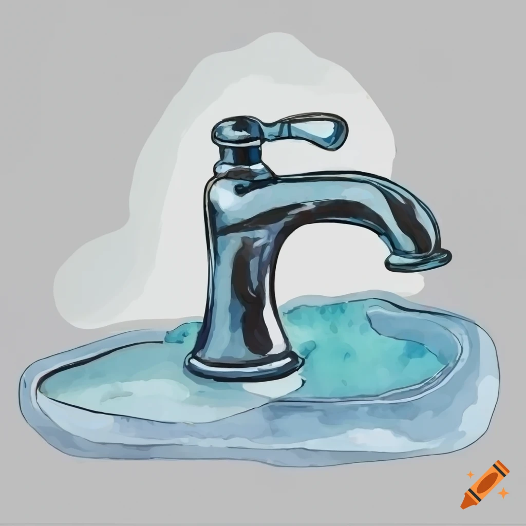 Original Cute Cartoon Faucet Water Pipe Drawing Small Fresh Elements PNG  Images | PSD Free Download - Pikbest