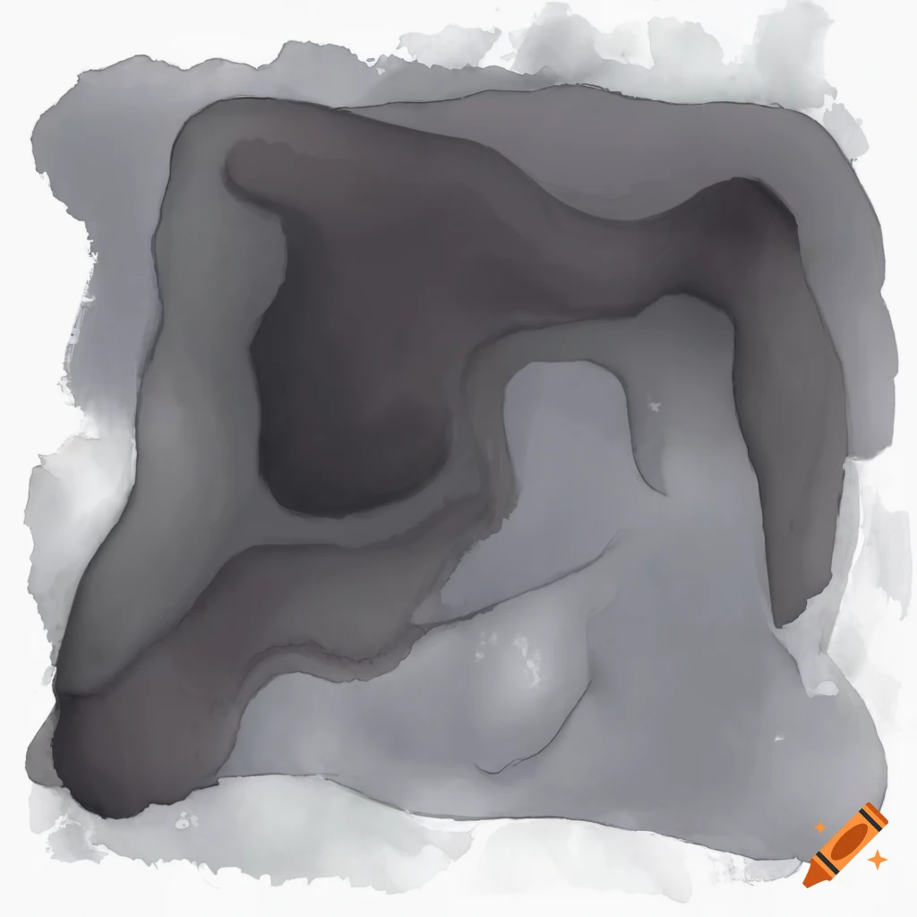Abstract expressionist gray art piece