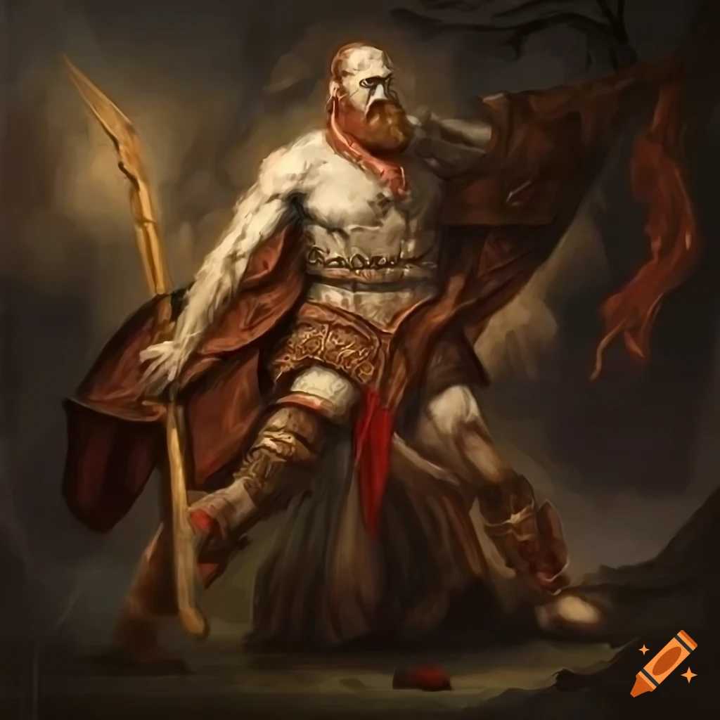 epic battle of god like warriors in the rain