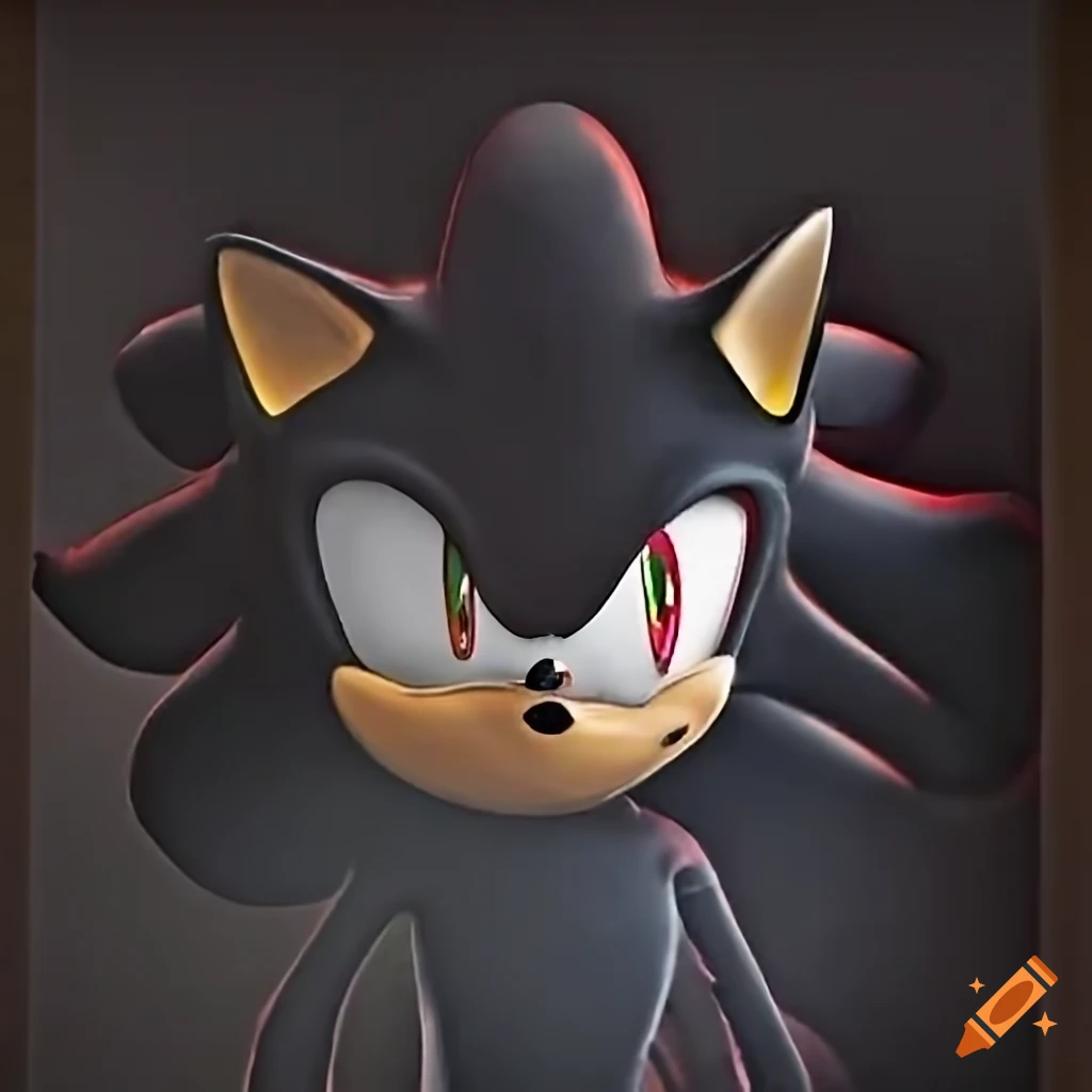 Illustration of a sad sonic exe in a grey landscape