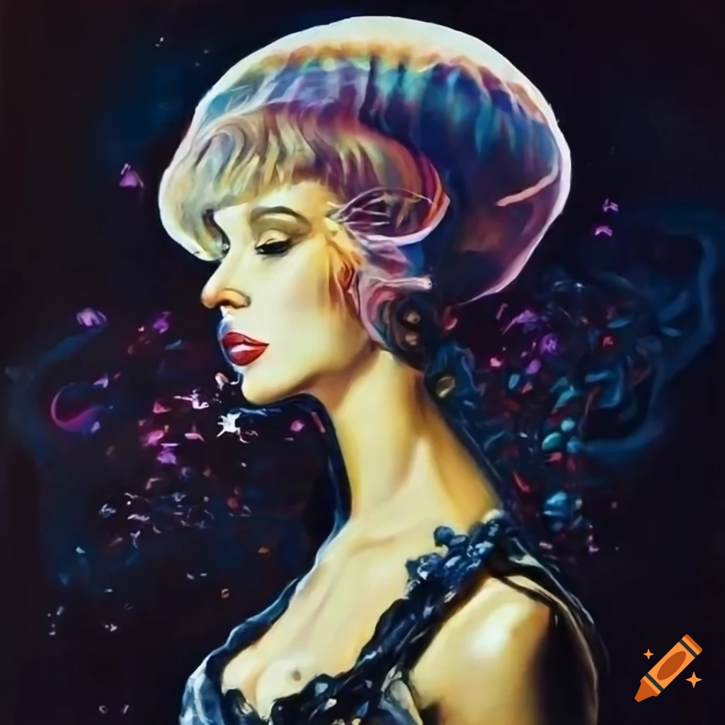 Graphic novel hologram of a villainess