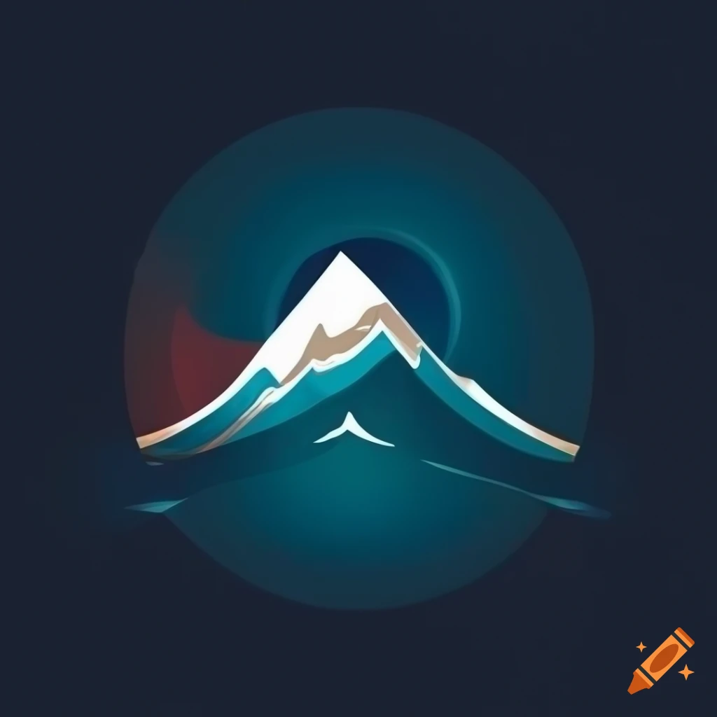 Elegant italian mountain logo illustration on Craiyon