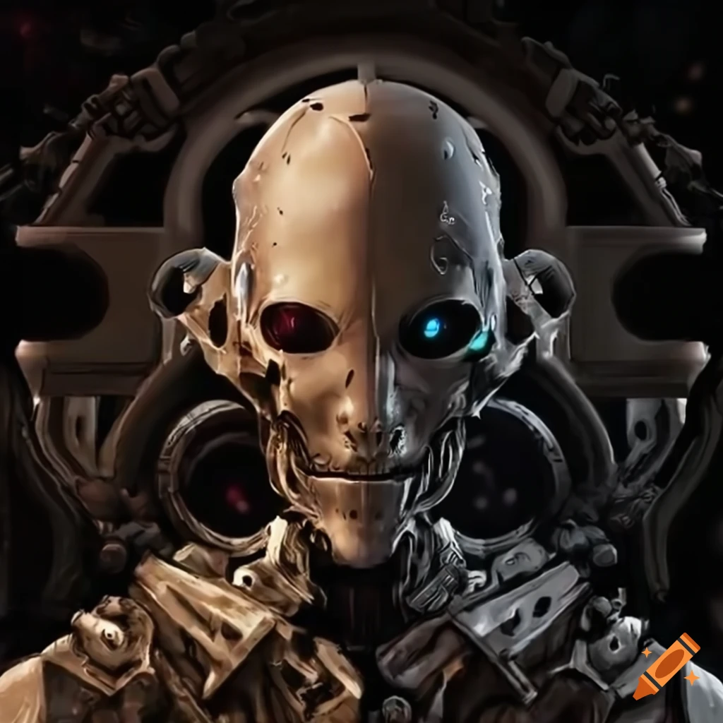 image of a cybernetic primordial being
