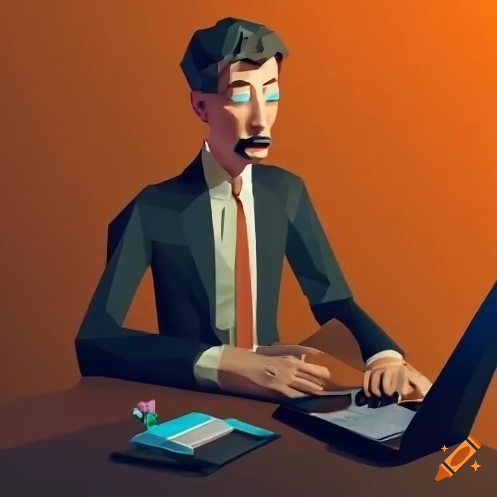 Man Printing Report In An Office On Craiyon