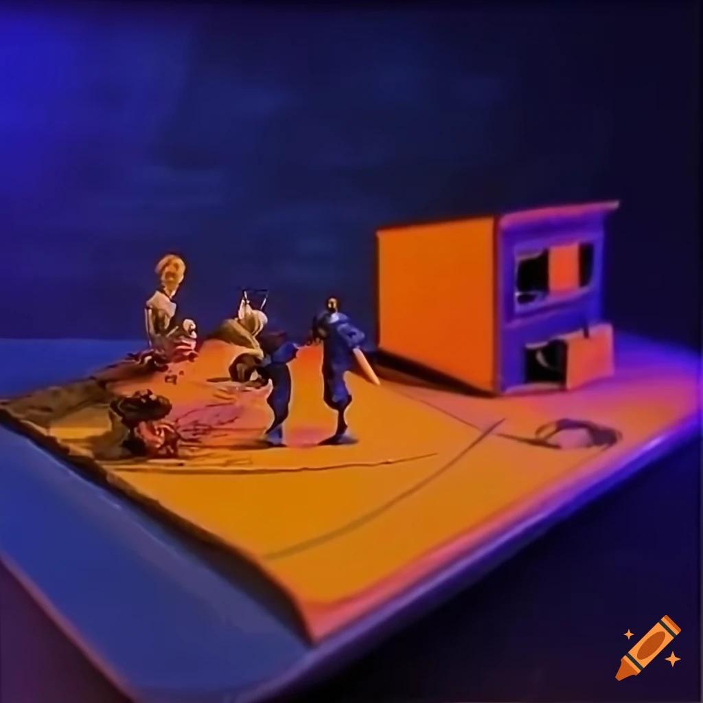 vibrant 1990s chillwave diorama