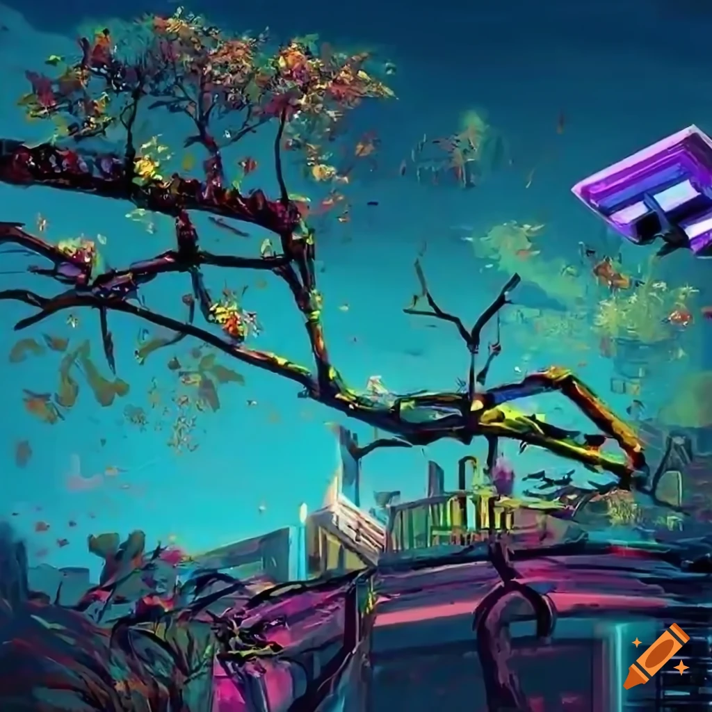 Drawing of a broken down house on Craiyon