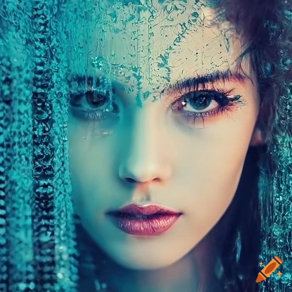 Fashion Portrait With Code Elements On Craiyon