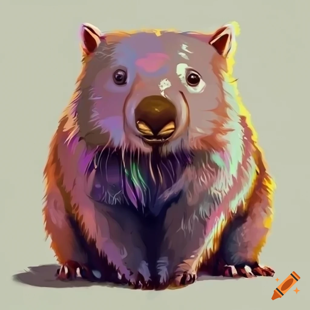 illustration of a wombat