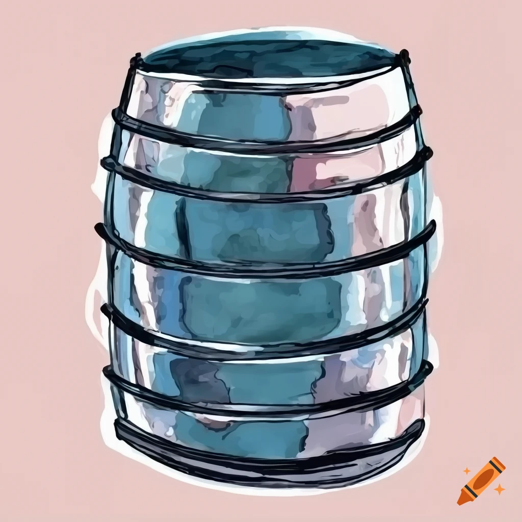 watercolor hand drawn illustration of a pipe barrel nipple