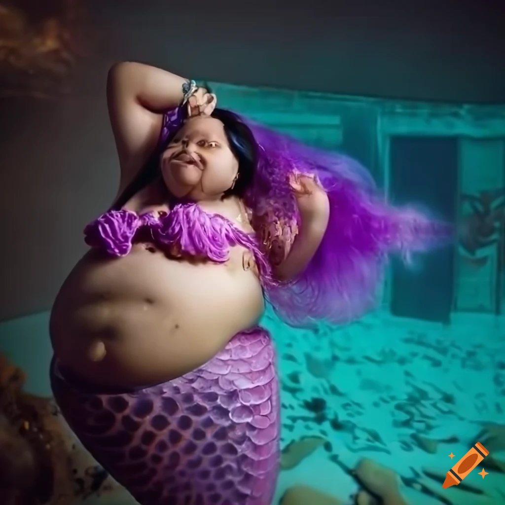 Black girl as a mermaid on Craiyon