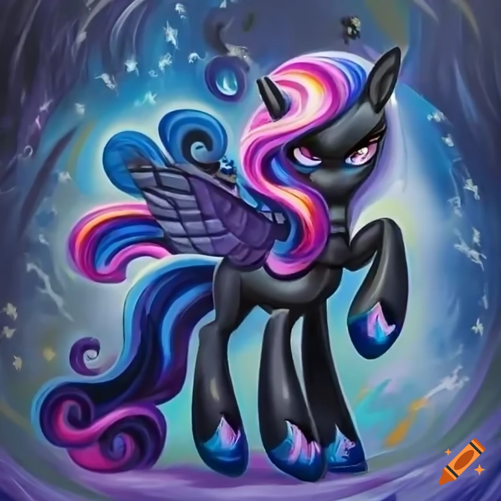 detailed depiction of a cute pony in My Little Pony style