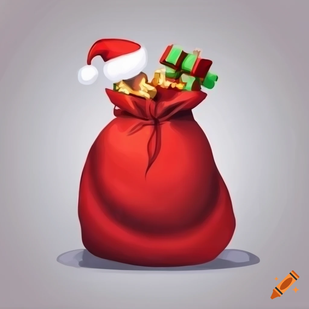 Santa Claus gift bag - Stock Illustration [95918251] - PIXTA