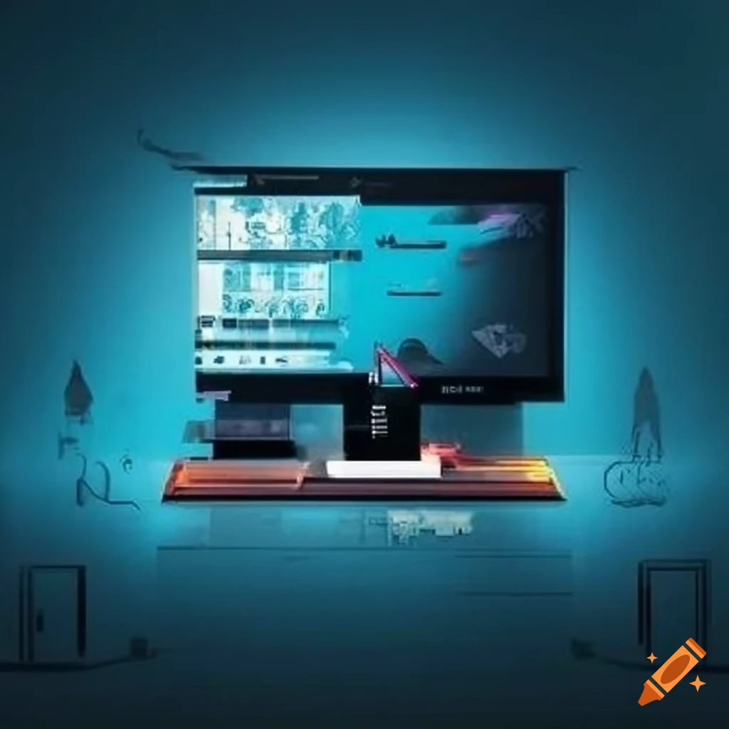 Advertisement for computer science online classes on craiyon
