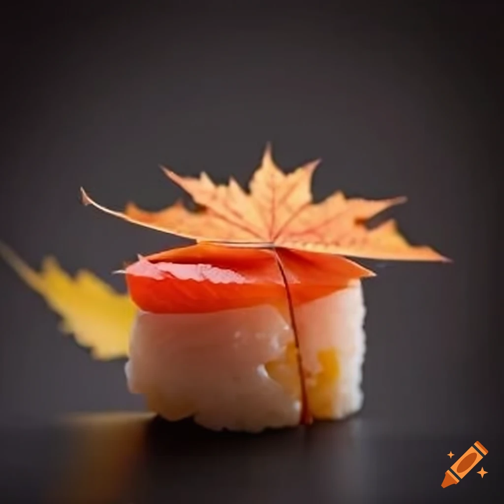 Maple leafwrapped sushi