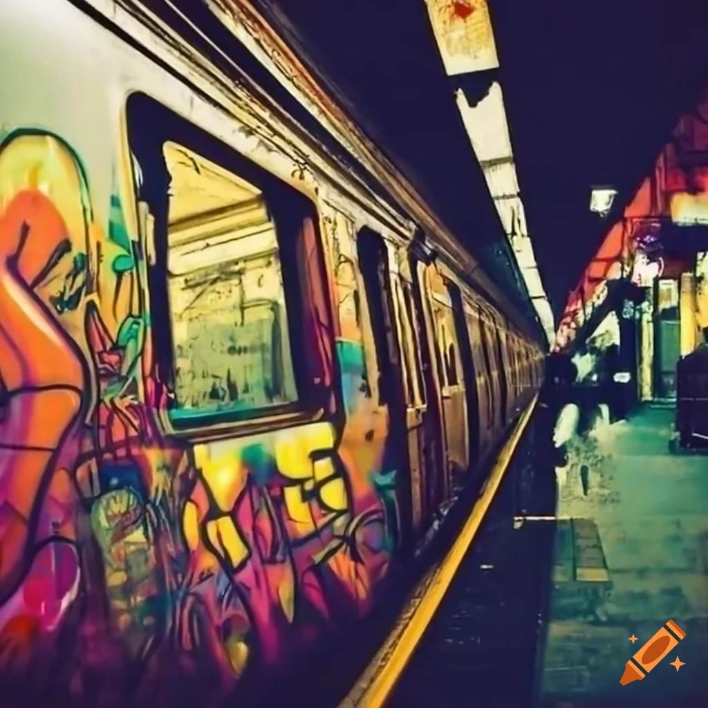 Graffiti on a train in new york city